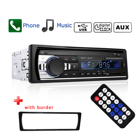 Hikity Bluetooth Autoradio 12V Car Stereo Radio FM Aux-IN Input Receiver SD USB JSD-520 In-dash 1 din Car MP3 Multimedia Player