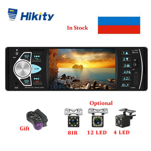 Hikity Car Radio 1 din 4022d FM radio car Auto Audio Stereo Bluetooth Autoradio Support Rear view Camera Steering Wheel Contral