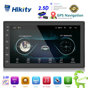 Hikity 2.5D Android 2din Car Multimedia MP5 Player Radio GPS Navi WIFI Autoradio 7'' Touch Screen Bluetooth FM Audio Car Stereo
