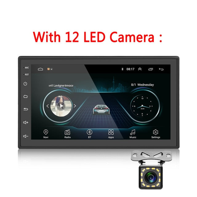 Hikity 2.5D Android 2din Car Multimedia MP5 Player Radio GPS Navi WIFI Autoradio 7'' Touch Screen Bluetooth FM Audio Car Stereo