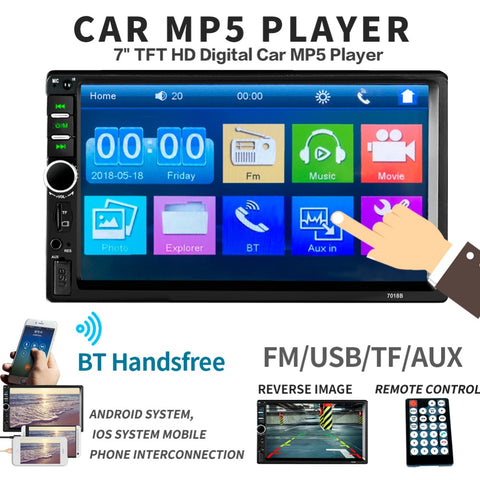 Auto 2din Central Multimidia 2 Din Universal Bluetooth Radio 7" MP5 Music Player Car Multimedia Mobile Mirror Link Autoradio