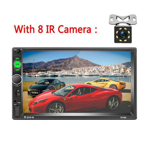 AMPrime 2din Car Radio 7" HD Player MP5 Touch Screen Digital Display Bluetooth Multimedia Autoradio Mirror Link FM Media Stereo