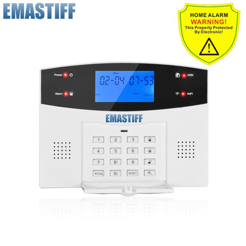 W2BW LCD Keypad WIFI GSM PSTN Home Burglar Security Wireless Wire Alarm System Motion Detector APP Control Fire Smoke Detector