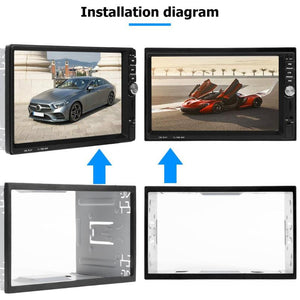 2Din Car Radio Frame Fascia Dash Panel Install Mounting Trim Kit for Car Stereo DVD Player Car Intelligent System Parts