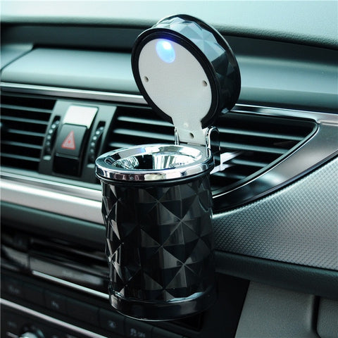 Car Accessories  Car Styling Mini Portable LED Light Car Ashtray Universal Cigarette Cylinder Holder Car Ashtray