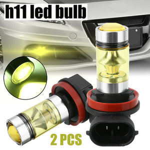 Car Fog Lights 2pcs Led Bulb Daytime Running Foglights H11 H8 12V 1000K High Power Lamp 2835 20SMD Auto Leds Bulbs Car