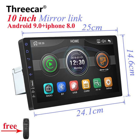 9" Touch Mirrorlink iphone Auto audio Player Bluetooth USB Rear View Camera car radio MP5 Player One Din Autoradio No Android