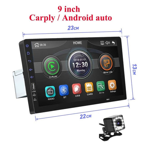 9" Touch Mirrorlink iphone Auto audio Player Bluetooth USB Rear View Camera car radio MP5 Player One Din Autoradio No Android