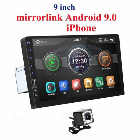 9" Touch Mirrorlink iphone Auto audio Player Bluetooth USB Rear View Camera car radio MP5 Player One Din Autoradio No Android