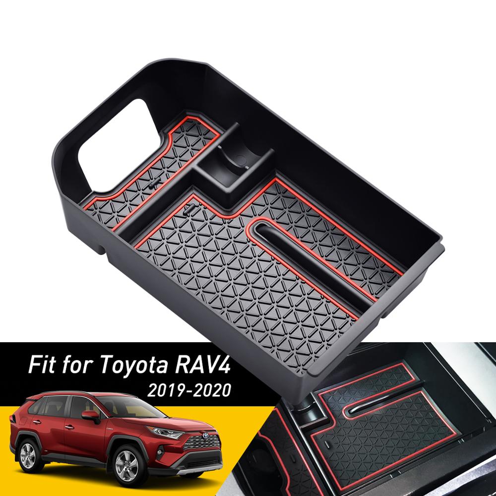 Car Central Storage Box Broadhurst Armrest Remoulded Car Glove Storage Box For Toyota RAV4 2019 2020 Accessories Auto Styling