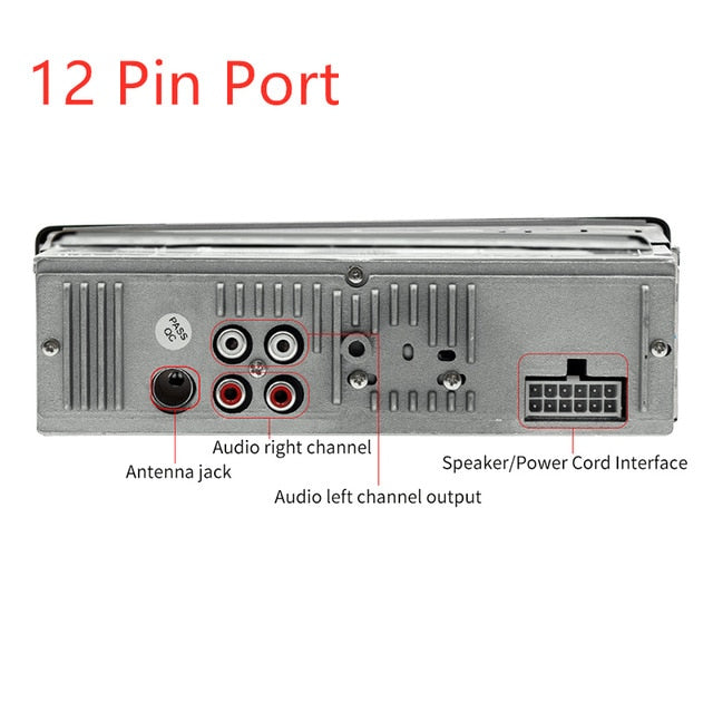 TOSPRA Car Multimedia Player Bluetooth Autoradio MP3 Music Player Car Stereo Radio FM Aux Input Receiver USB   12V In-dash 1 din
