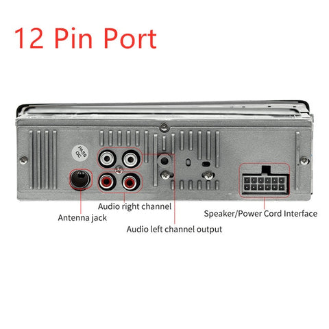 TOSPRA Car Multimedia Player Bluetooth Autoradio MP3 Music Player Car Stereo Radio FM Aux Input Receiver USB   12V In-dash 1 din
