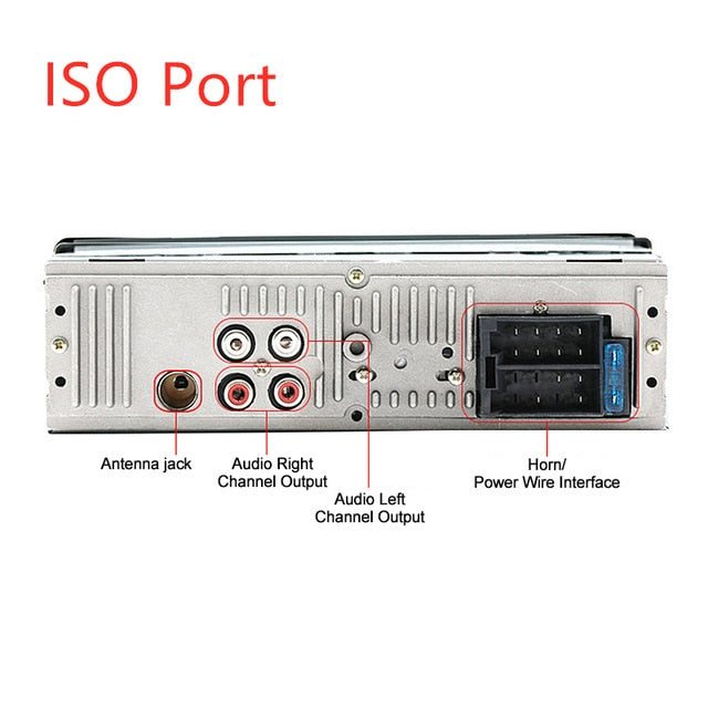 TOSPRA Car Multimedia Player Bluetooth Autoradio MP3 Music Player Car Stereo Radio FM Aux Input Receiver USB   12V In-dash 1 din