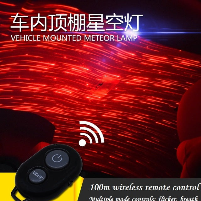 Car interior atmosphere lamp roof lamp manufacturer Car armrest box starry sky music atmosphere lamp gift decoration lamp