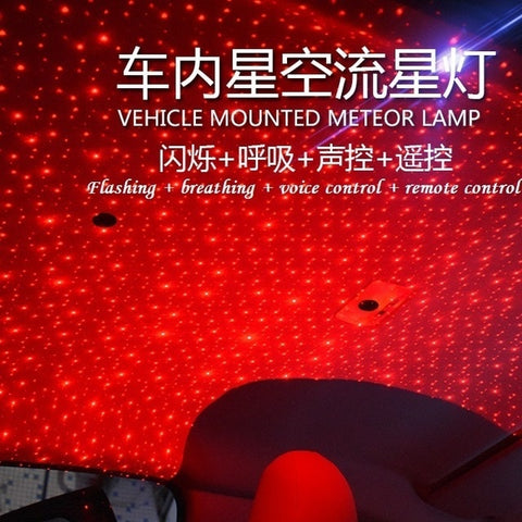 Car interior atmosphere lamp roof lamp manufacturer Car armrest box starry sky music atmosphere lamp gift decoration lamp