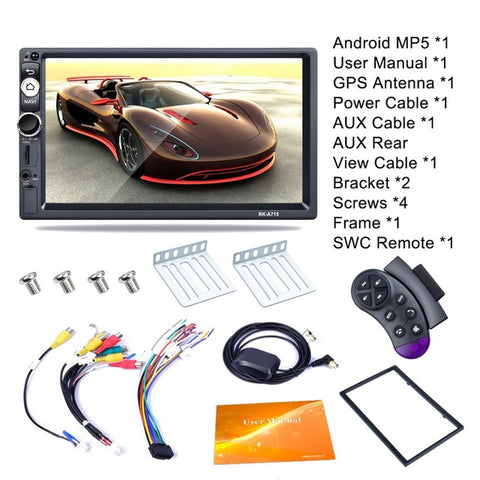 7 Inch Android 8.1 2 Din Car Radio Multimedia Video Player Universal Auto Stereo GPS Navigation Car Mp5 GPS Player