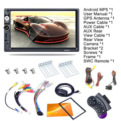7 Inch Android 8.1 2 Din Car Radio Multimedia Video Player Universal Auto Stereo GPS Navigation Car Mp5 GPS Player