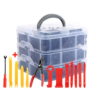 Auto Fastener Clip with Hand Tools Door Trim Panel Auto Bumper Rivet Retainer Push Engine Cover Clips Car Interior Accessories