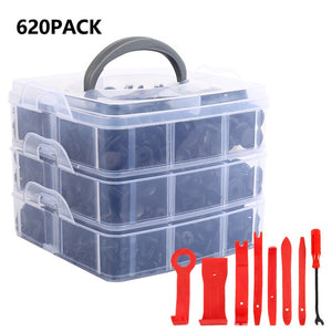 Auto Fastener Clip with Hand Tools Door Trim Panel Auto Bumper Rivet Retainer Push Engine Cover Clips Car Interior Accessories