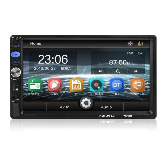 7038B 2Din 7inch Car Stereo MP5 Player FM Radio Bluetooth Head Unit with Remote Control Car Intelligent System