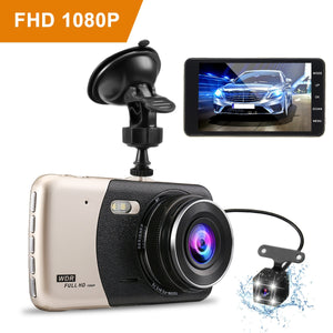 4'' inch Dual Lens Dash Camera Full HD 1080P Car DVR Video Recorder Night Vision Car Camcorder DVRs Dash Cam Intelligent System