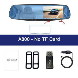 Full HD 1080P Car Dvr Camera Auto 4.3 Inch Rear view Mirror Digital Video Recorder Dash Cam Dual Lens Registratory Camcorder