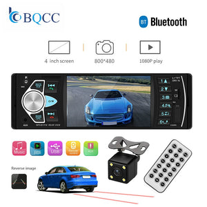 Car MP3 player FM Radio Bluetooth Handsfree Reverse Image Autoradio 1din Support Rear View Camera  Audio FM/AUX/USB