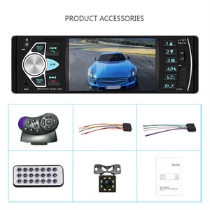 Car MP3 player FM Radio Bluetooth Handsfree Reverse Image Autoradio 1din Support Rear View Camera  Audio FM/AUX/USB