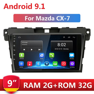 9'' 2 din Android 9.1 Car Radio Multimedia Stereo Audio Video Player 2din Navigation GPS wifi for Mazda CX-7 CX7 CX 7 2008-2015
