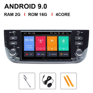 IPS DSP 4GB 64G Autoradio 1 Din Android 9.0 Car DVD Player Stereo For Fiat/Linea/Punto evo 2012-2015 Multimedia GPS Navigation