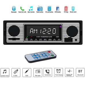 Auto Car Radio Bluetooth Car Stereo Audio Vintage Wireless MP3 Multimedia Player AUX USB FM 12V Classic For Car