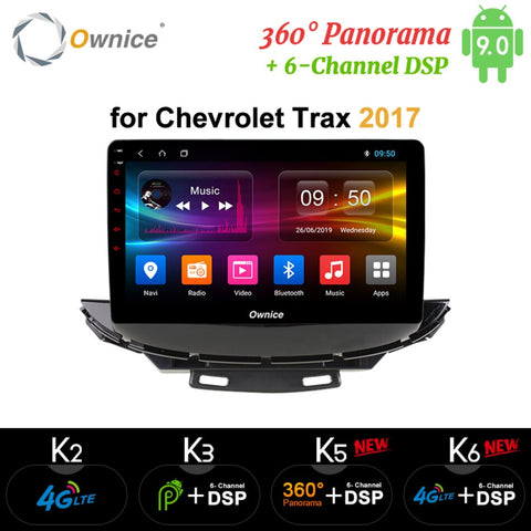 Ownice K6 K5 K3 Vehicle Android 9.0 System Intelligent Car Audio Dvd Player For Chevrolet Trax 2017 Multimedia Carplay Stereo