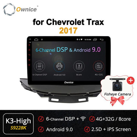 Ownice K6 K5 K3 Vehicle Android 9.0 System Intelligent Car Audio Dvd Player For Chevrolet Trax 2017 Multimedia Carplay Stereo