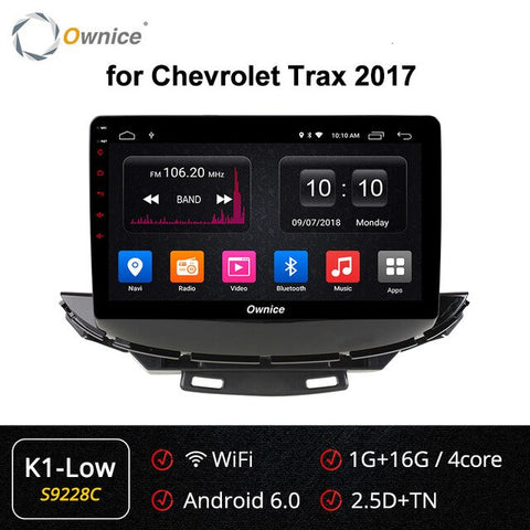 Ownice K6 K5 K3 Vehicle Android 9.0 System Intelligent Car Audio Dvd Player For Chevrolet Trax 2017 Multimedia Carplay Stereo