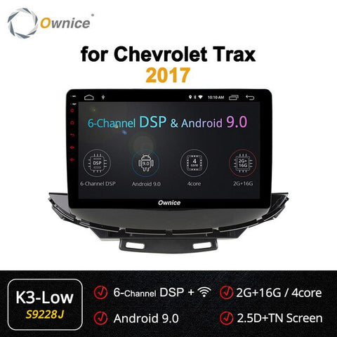 Ownice K6 K5 K3 Vehicle Android 9.0 System Intelligent Car Audio Dvd Player For Chevrolet Trax 2017 Multimedia Carplay Stereo
