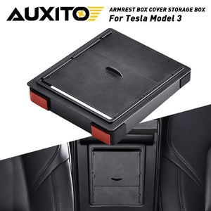 For Tesla model 3 Storage Organizer Container Car Armrest Box Transparent Hidden Holder Box Interior Car accessories 2017- 2019