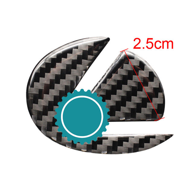 pcmos Carbon Fiber Style Steering Wheel Logo Cover Fits For Lexus NX200 200t 300h 2015-2016-2017-2018 Interior Accessories New