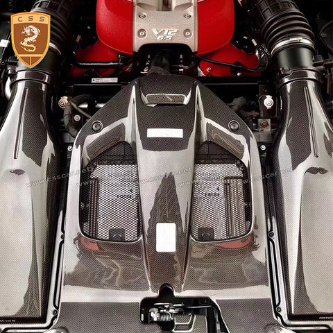 Real Carbon Fiber Engine Interior Fit For Ferrari 812 OEM Style Auto Modification Carbon Car Accessories