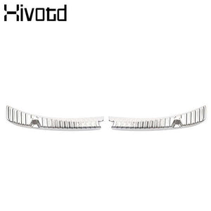 Hivotd For Tesla model 3 2018 2019 Car Rear Bumper Protector Cover Tail Door Scuff Panel Guard Pad Exterior Chromium Accessories