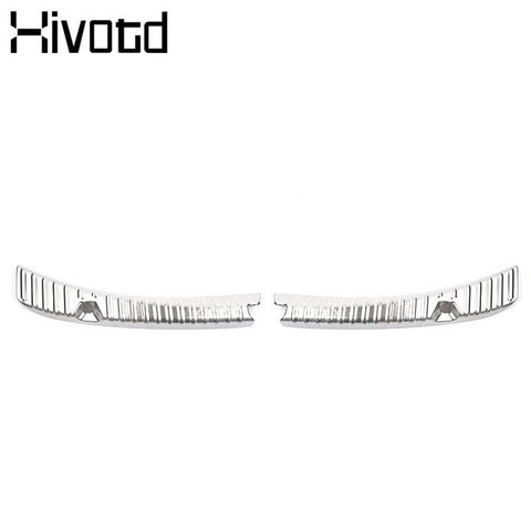 Hivotd For Tesla model 3 2018 2019 Car Rear Bumper Protector Cover Tail Door Scuff Panel Guard Pad Exterior Chromium Accessories