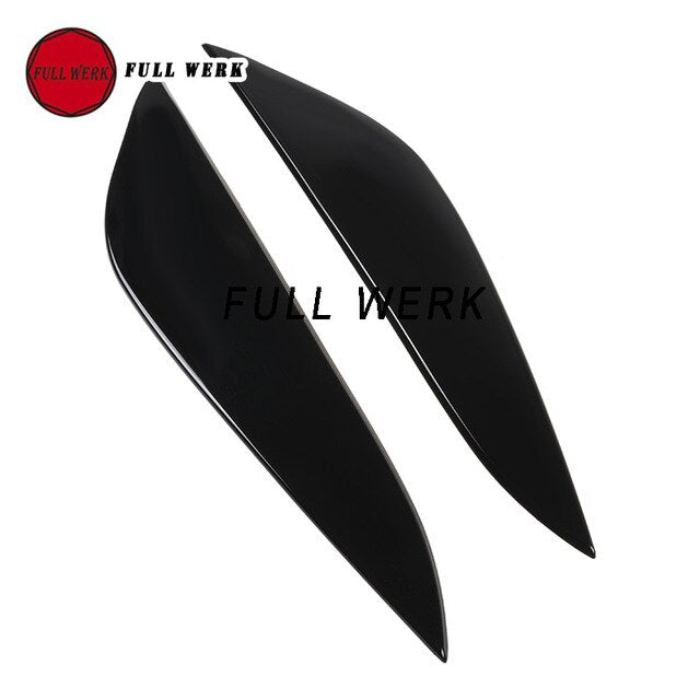 1 Pair ABS Car Headlight Light Eyebrow Sticker Decoration Cover Plate Strip for Tesla Model 3 Lamp Eyebrow Exterior Accessories