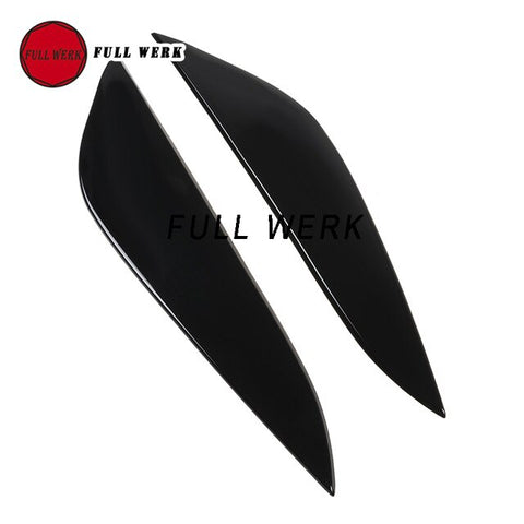 1 Pair ABS Car Headlight Light Eyebrow Sticker Decoration Cover Plate Strip for Tesla Model 3 Lamp Eyebrow Exterior Accessories