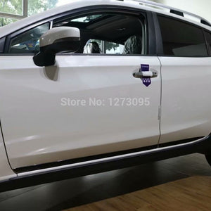 For Subaru XV 2018 2019 ABS Chrome Side Door Body Molding Trim Strip Protector Guard Sticker Exterior Car Styling Accessories