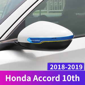 Stainless Steel Car Rearview Mirrors Cover Trim Strip Sticker For Honda Accord 10th 2018 2019 2020 Exterior Accessories
