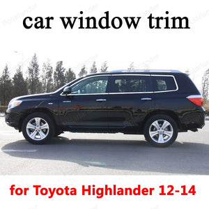 Car Exterior Accessories Window Trim for Toyota Highlander 2012 2013 2014 Stainless Steel Decoration Strips