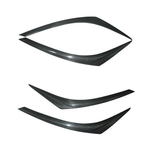 For Toyota For CH-R 2018 2017 Car Exterior Accessories 2pcs ABS Chrome/Carbon fiber Headlight Lamp Cover Eyebrow Trim Cover