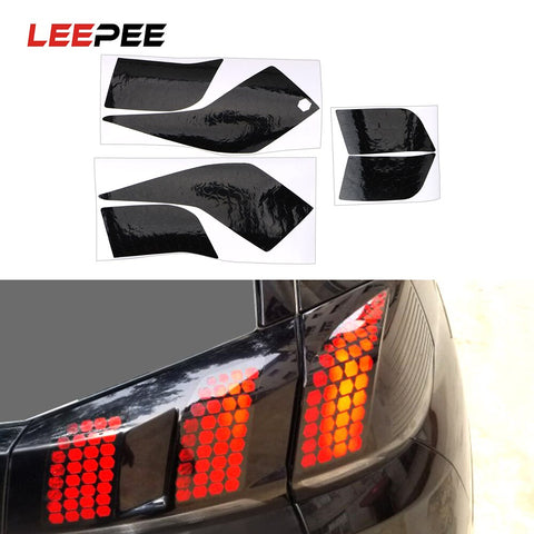 LEEPEE 1 Set Honeycomb Taillight Sticker Film Modified Car sticker For Peugeot 3008 4008 5008 Exterior Accessories