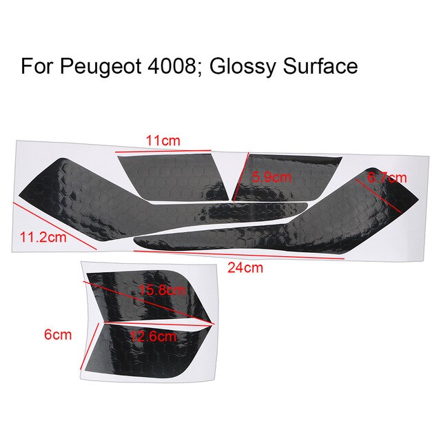 LEEPEE 1 Set Honeycomb Taillight Sticker Film Modified Car sticker For Peugeot 3008 4008 5008 Exterior Accessories