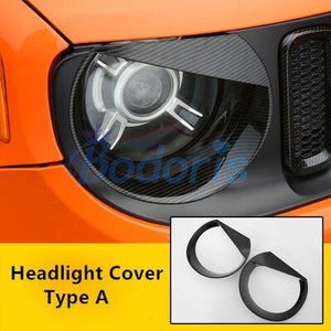 Carbon Fiber Color Light Fog Lamp Mirror Wiper Daylight Handle Exterior Garnish Trim Car Styling For Jeep Renegade Accessories