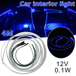 4M Optical Fiber Light Dash Trim Moulding LED Strip Car Interior Decoration VS998